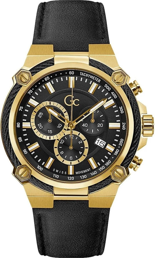 Guess GC Cable Force Herrenuhr Leder