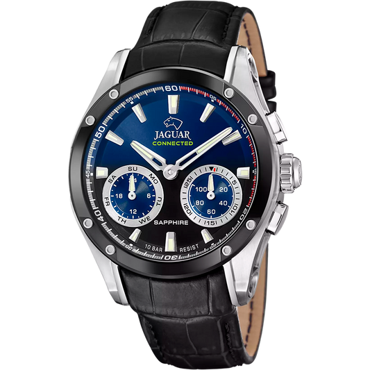 JAGUAR CONNECTED MEN IN Blau Leder