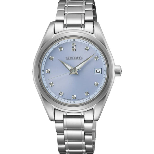 Seiko Conceptual Series Damenuhr Klassik Hellblau