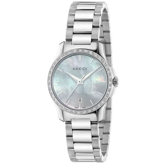 Gucci G-Timeless 27 mm Diamant Damen-Stahluhr